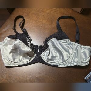 Satin and Lace Black Bra